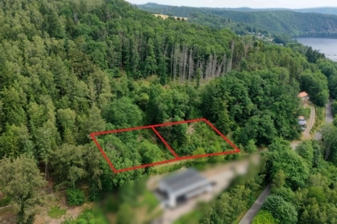 2 sonnige Baugrundst�cke (insgesamt 2070 m�) in exponierter S�dhang-Waldrandlage direkt am Rursee