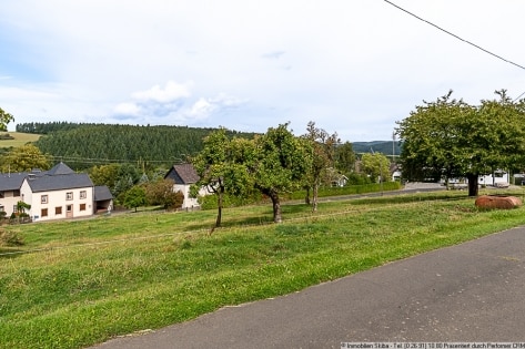 Ausblick in die Eifel-Wlder: Baugrundstck in Wimbach bei Adenau