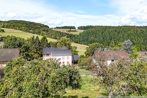 Ausblick in die Eifel-Wlder: Baugrundstck in Wimbach bei Adenau