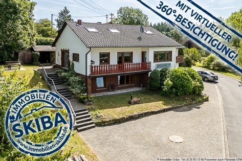 Aussicht in erhhter Lage: Einfamilienhaus mit Einliegerwohnung Nhe Nrburgring