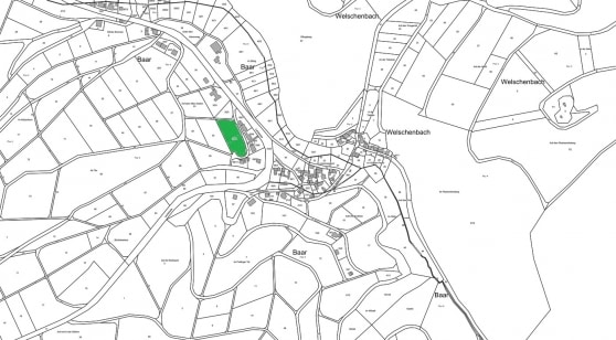 Erschlossenes Baugrundstck (Mischgebiet) in der Gemarkung Baar-Bchel
