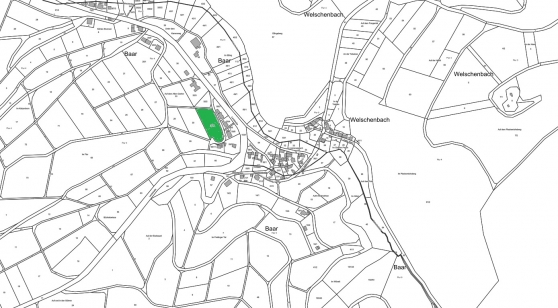 Erschlossenes Baugrundstck (Mischgebiet) in der Gemarkung Baar-Bchel