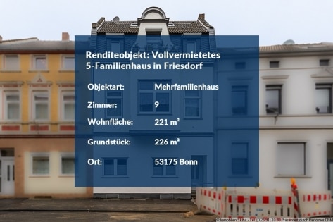 Renditeobjekt: Vollvermietetes 5-Familienhaus in Friesdorf