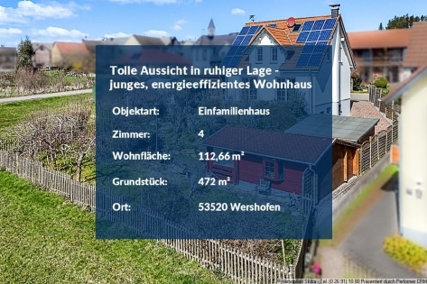 Tolle Aussicht in ruhiger Lage mit stilvoll angelegtem Garten - junges, energieeffizientes Wohnhaus