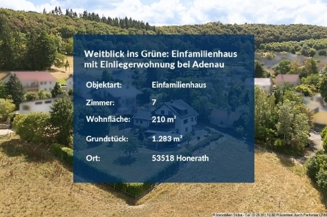Weitblick ins Gr�ne: Einfamilienhaus aus 2002 mit Einliegerwohnung bei Adenau