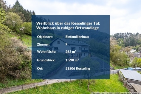 Weitblick ber das Kesselinger Tal: Wohnhaus in ruhiger Ortsrandlage
