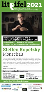 LIT.EIFEL-LESUNG "Monschau" mit Steffen Kopetzky